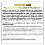 Unstoppable Beast Power Full Pre-Workout (30 Servings, Green Apple Flavor)