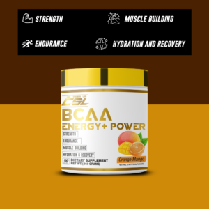 BCAA Energy + Power, 30 Serving (Flavor- Orange mango,  Net WT. 255gm)