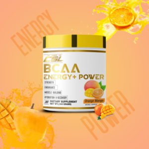 BCAA Energy + Power, 30 Serving (Flavor- Orange mango,  Net WT. 255gm)